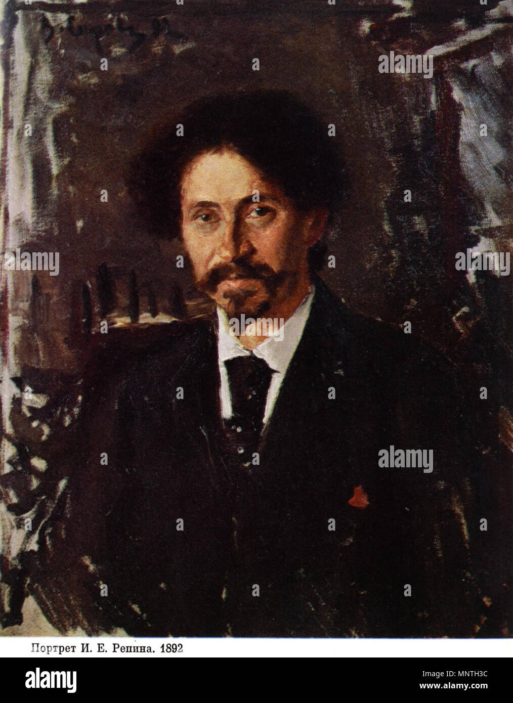 . Portrait de l'artiste Ilya Repin . 1892. 1021 Portrait de l'artiste Ilya Repin Banque D'Images