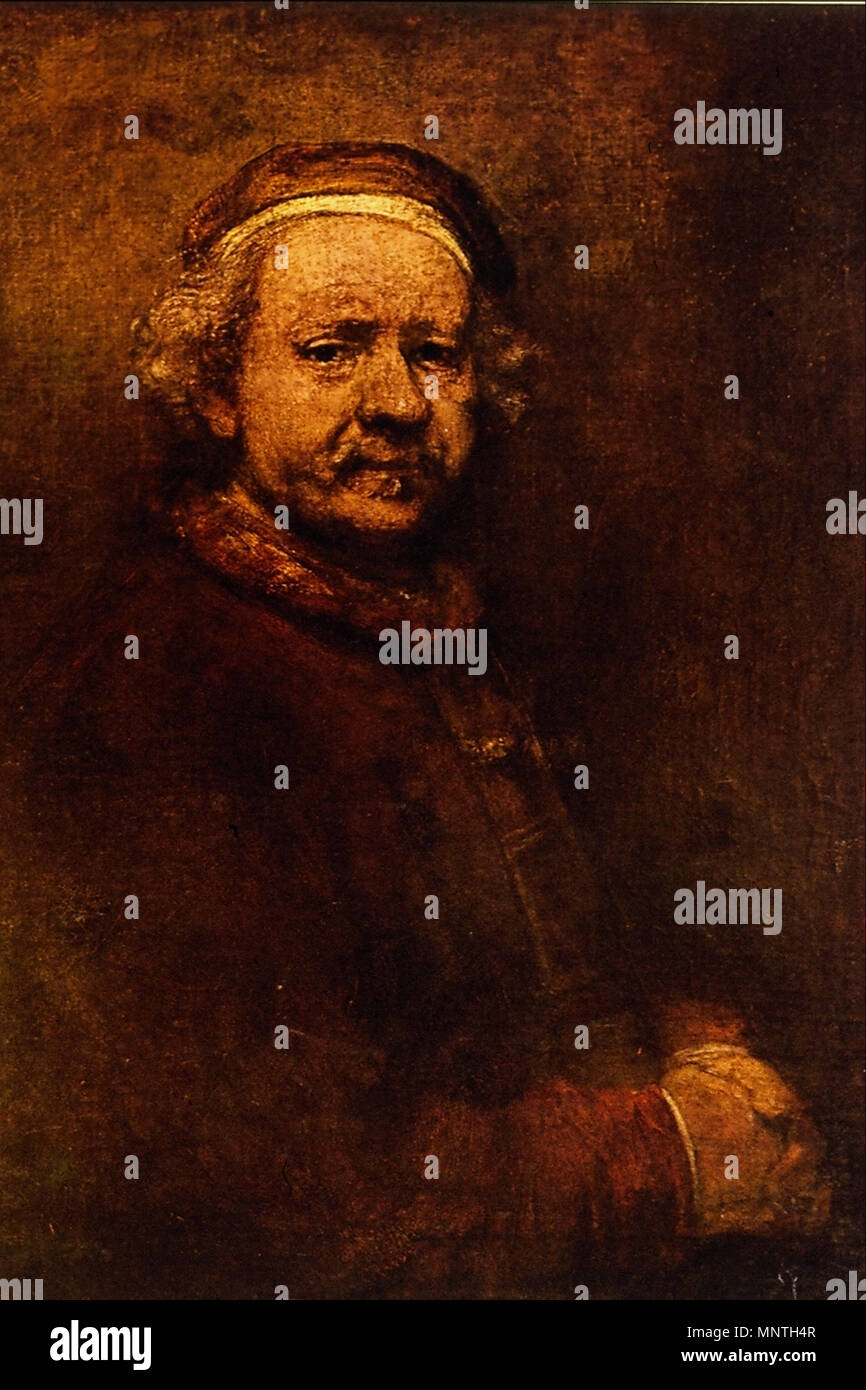 Self-portrait 1669, à déterminer, sera mis à jour. 1022 Portrait du peintre... - Rembrandt Harmenszoon van Rijn Banque D'Images