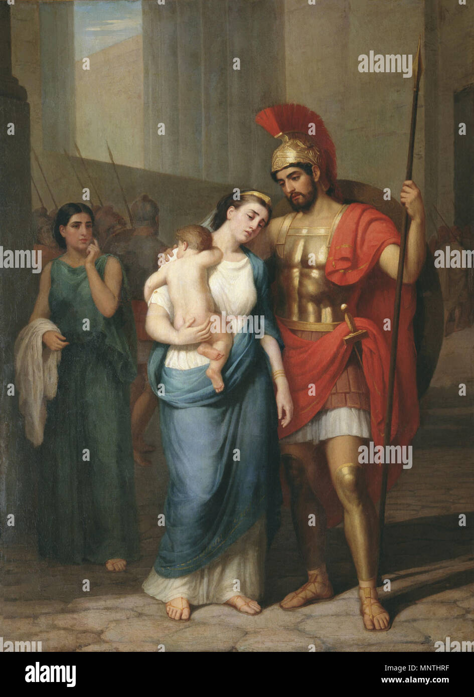 . Anglais : Hector et Andromaque Andromaque et Hector : English Русский : Гектора Андромахой Прощание с . 1863. Postnikov 1024 ProschGektora Banque D'Images