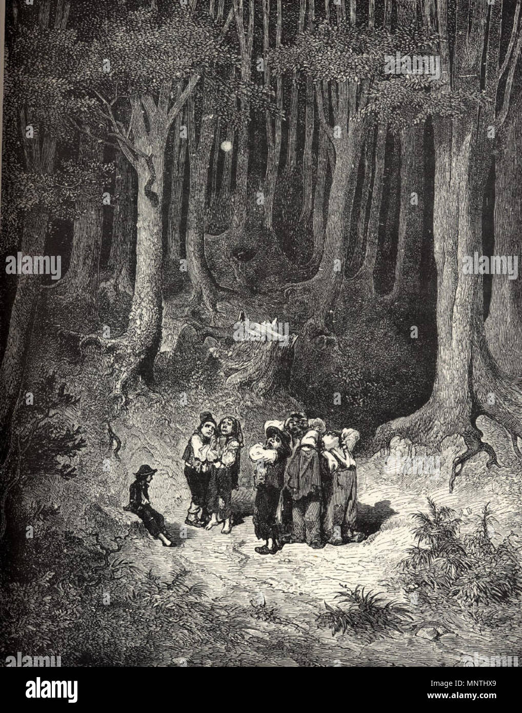 . L'illustration de Charles Perrault, Le Petit Poucet d'Histoires ou contes du temps passé : Les Contes de ma mère l'Oye(1697). Les illustrations de Gustave Doré apparaissent dans une édition de 1867 intitulé Les contes de Perrault. Deuxième de onze gravures . 1897. Gustave Doré (1832-1883) Noms alternatifs Paul Gustave Doré, Paul Gustave Louis Christophe Doré Description peintre, illustrateur, graveur et caricaturiste Date de naissance/Décès 6 Janvier 1832 23 janvier 1883 Lieu de naissance/décès lieu de travail Paris Strasbourg Paris contrôle d'autorité : Q6682 : VIAF 41839207 ISNI : 0000 0001 Banque D'Images