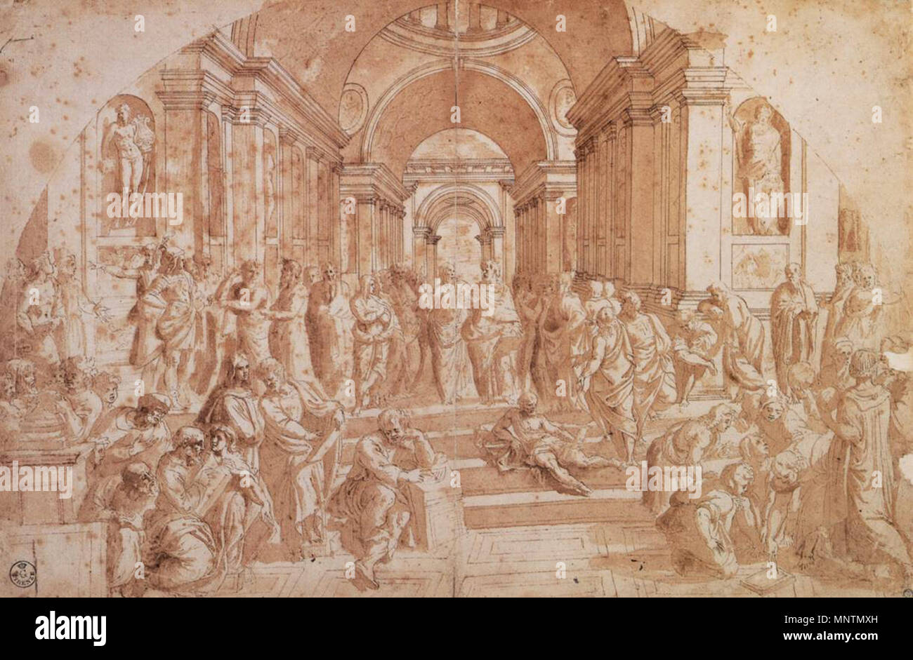 L'École d'Athènes première moitié de 16e siècle. 1038 Raffaello Sanzio - l'École d'Athènes - WGA18925 Banque D'Images