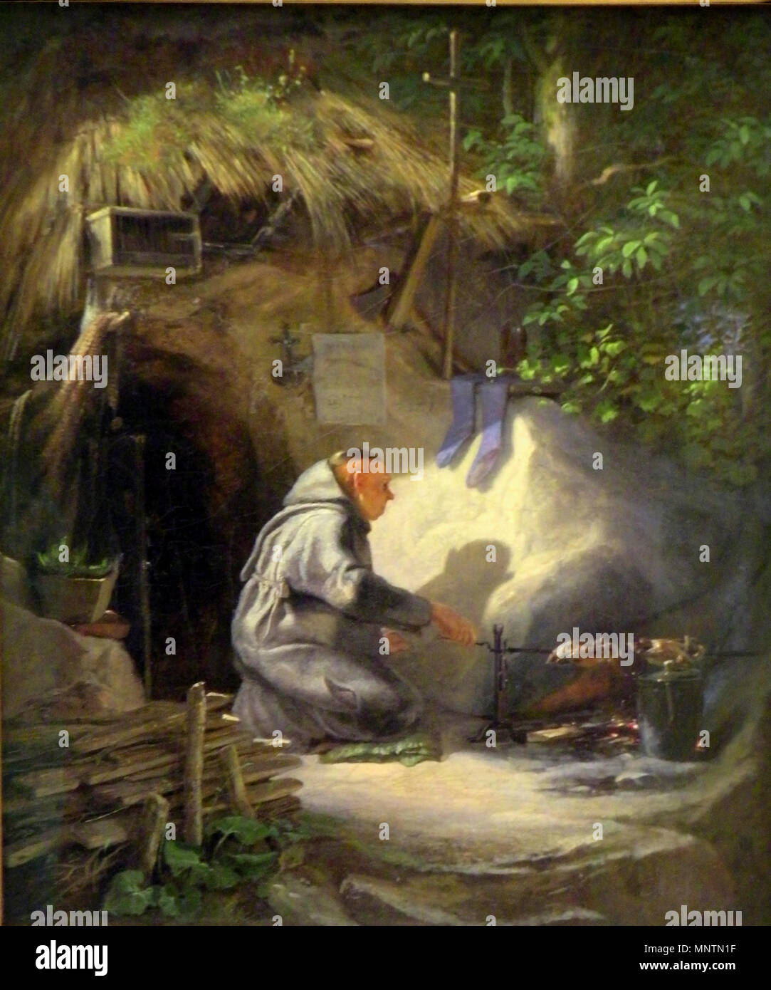 . Un moine fabriquant fried chicken . en 1885. Carl Spitzweg (1808-1885) Noms alternatifs Karl Spitzweg ; Franz Carl Spitzweg peintre et dessinateur allemand Description Date de naissance/Décès 5 Février 1808 23 septembre 1885 Lieu de naissance/décès Munich Munich Munich lieu de travail contrôle d'autorité : Q164979 : VIAF 59091392 ISNI : 0000 0001 2134 8215 ULAN : 500025223 RCAC : n50024563 NLA : 35517277 900 WorldCat Un moine fabriquant fried chicken Banque D'Images