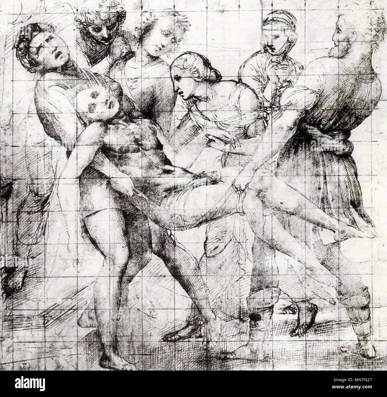 Anglais : Modello pour la mise au tombeau vers 1507. 1039 Raffaello, studio per la pala baglioni 03 Banque D'Images