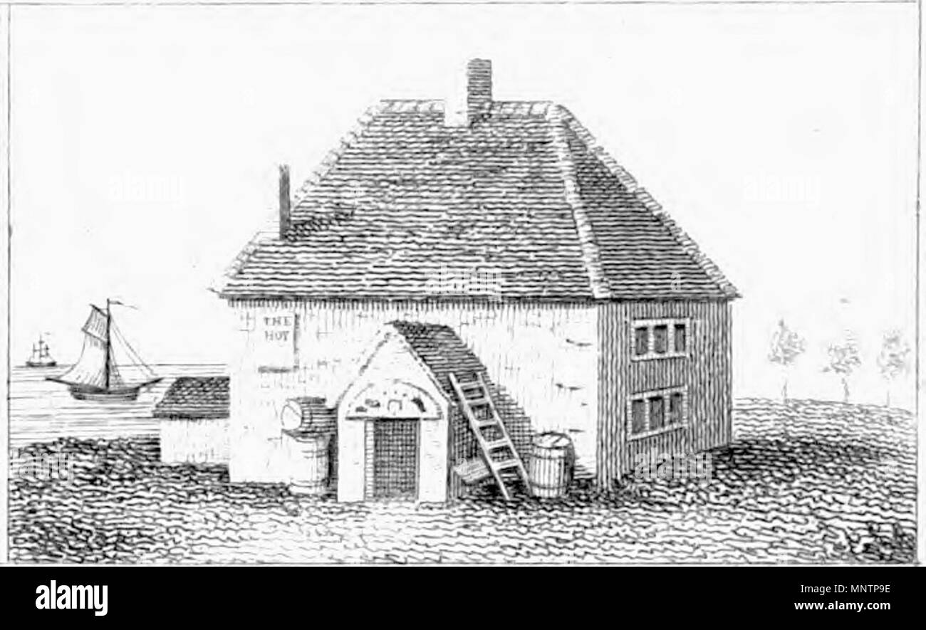 . Anglais : Image de l'ancien presbytère à Reculver à utiliser comme une auberge en 1809. 1809. T. Mot 1045 Reculver vicarage comme inn Banque D'Images