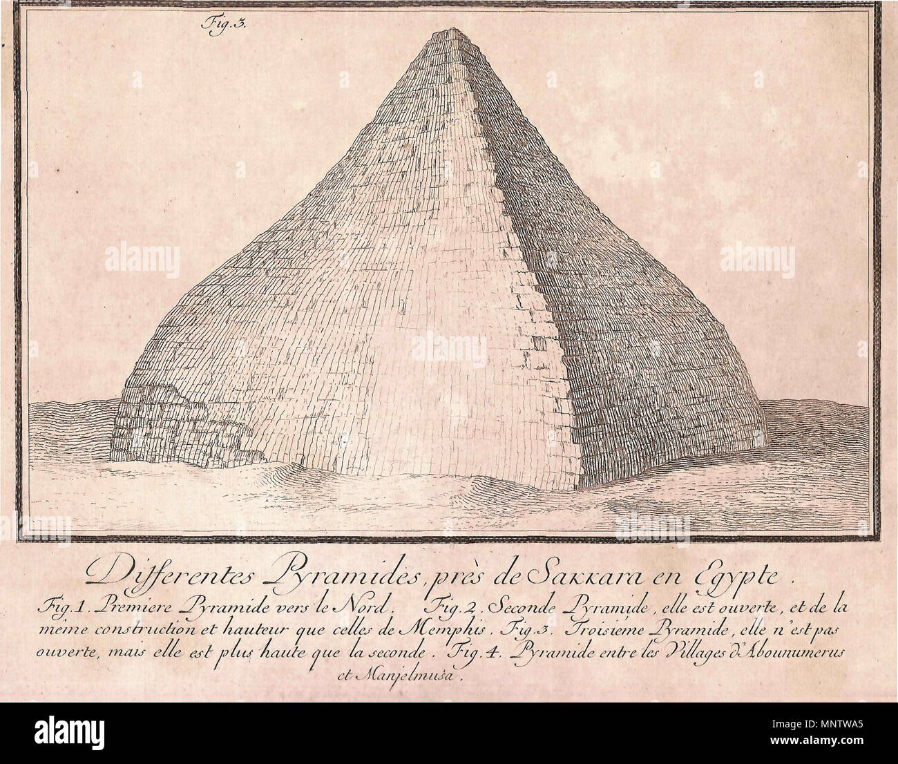 . Anglais : La pyramide rhomboïdale au 18e siècle. Français : La pyramide rhomboïdale au XVIIIe siècle. . 1755. 1059 Rhomboidale-norden Banque D'Images