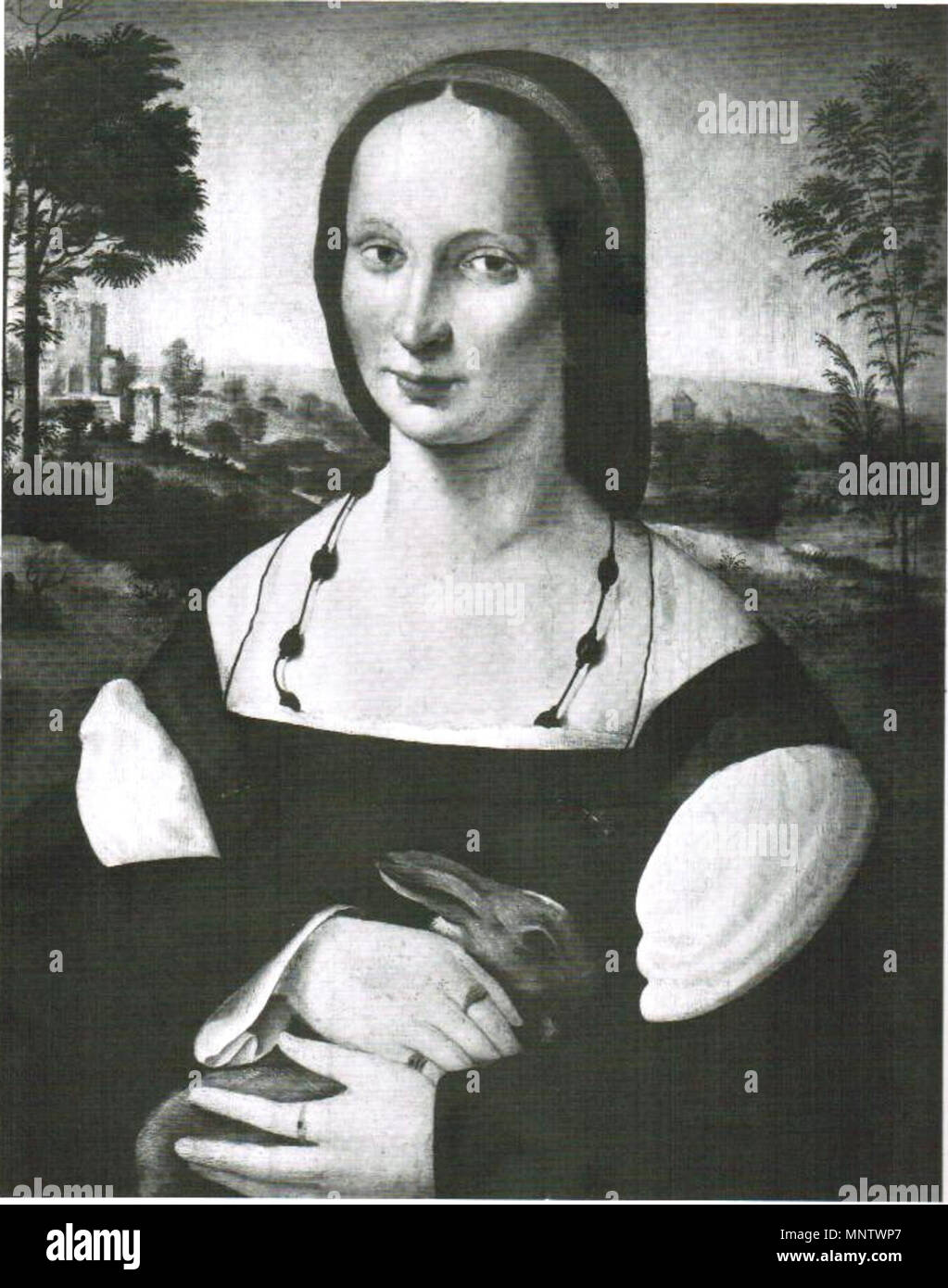 . Portrait d'une dame avec lapin . vers août 1507. Ridolfo del Ghirlandaio (1483-1561) Noms alternatifs Ridolfo Bigordi peintre italien Description fils de Domenico Ghirlandaio Date de naissance/Décès Dim 14 Février 1483 6 juin 1561 Lieu de naissance/décès Florence Florence Renaissance Période de travail lieu de travail Florence contrôle d'autorité : Q64881 : 3647820 VIAF ISNI : 0000 0000 6685 3357 ULAN : 500002132 RCAC : c2002032668 WGA : GHIRLANDAIO, Ridolfo WorldCat autrefois attribués à Piero di Cosimo (1462-1522) Noms alternatifs Piero di Lorenzo : Пьеро ди Козимо Русский Descript Banque D'Images