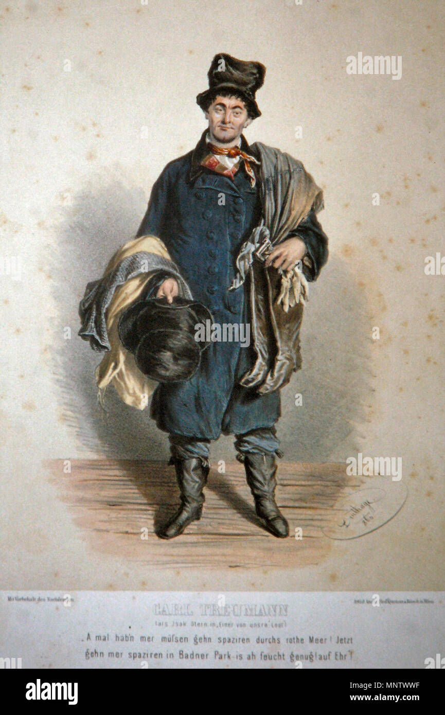 Appareil photo numérique Olympus . Karl Deutsch : Trreumann (1823-1877), acteurs et actrices, österreichischer Rollenbild. Lithographie von Adolf Dauthage, 1860 . 1860. Adolf Dauthage (1825-1883) 759 Karl Treumann Dauthage II Litho Banque D'Images