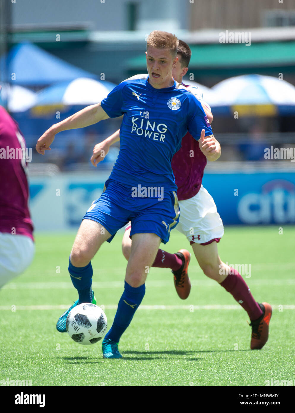 Hong Kong, Chine. 20 mai 2018. Soccer HKFC Sevens 2018 Citi Hong Kong.battre Leicester City Aston Villa 2-0 en match quart de leur. Joshua Knight en action.Photo Credit : Jayne Jayne Russell Russell/Alamy Live News Banque D'Images