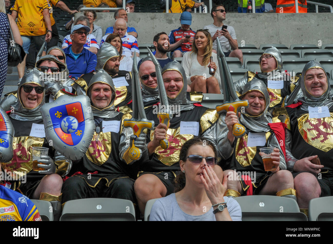 Newcastle, Royaume-Uni. 20 mai 2018. Betfred Super League Week-end magique, Salford Red Devils v des Dragons Catalans ; la foule est prêt pour le premier match de la deuxième journée à St James's Park Crédit : Nouvelles Images /Alamy Live News Crédit : Nouvelles Images /Alamy Live News Crédit : Nouvelles Images /Alamy Live News Crédit : Nouvelles Images /Alamy Live News Banque D'Images