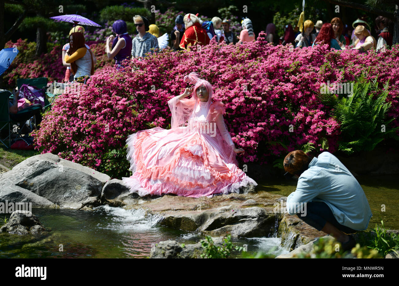 20 mai 2018, l'Allemagne, Düsseldorf : cosplayeur dans le Nordpark. Fans de cosplay se sont réunis à Düsseldorf pour le DoKomi et anime Japan Expo. Photo : Ina Fassbender/dpa dpa : Crédit photo alliance/Alamy Live News Crédit : afp photo alliance/Alamy Live News Banque D'Images