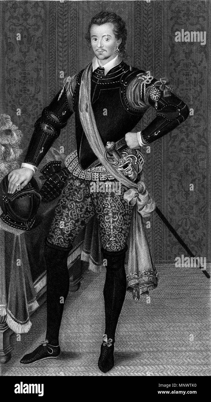 . Personne illustrée : Robert Dudley Anglais : Sir Robert Dudley (1574-1649), explorateur et cartographe anglais 1590s ; gravure d'un portrait par Nicholas Hilliard. 1067 Robert Dudley, comte de Warwick Banque D'Images