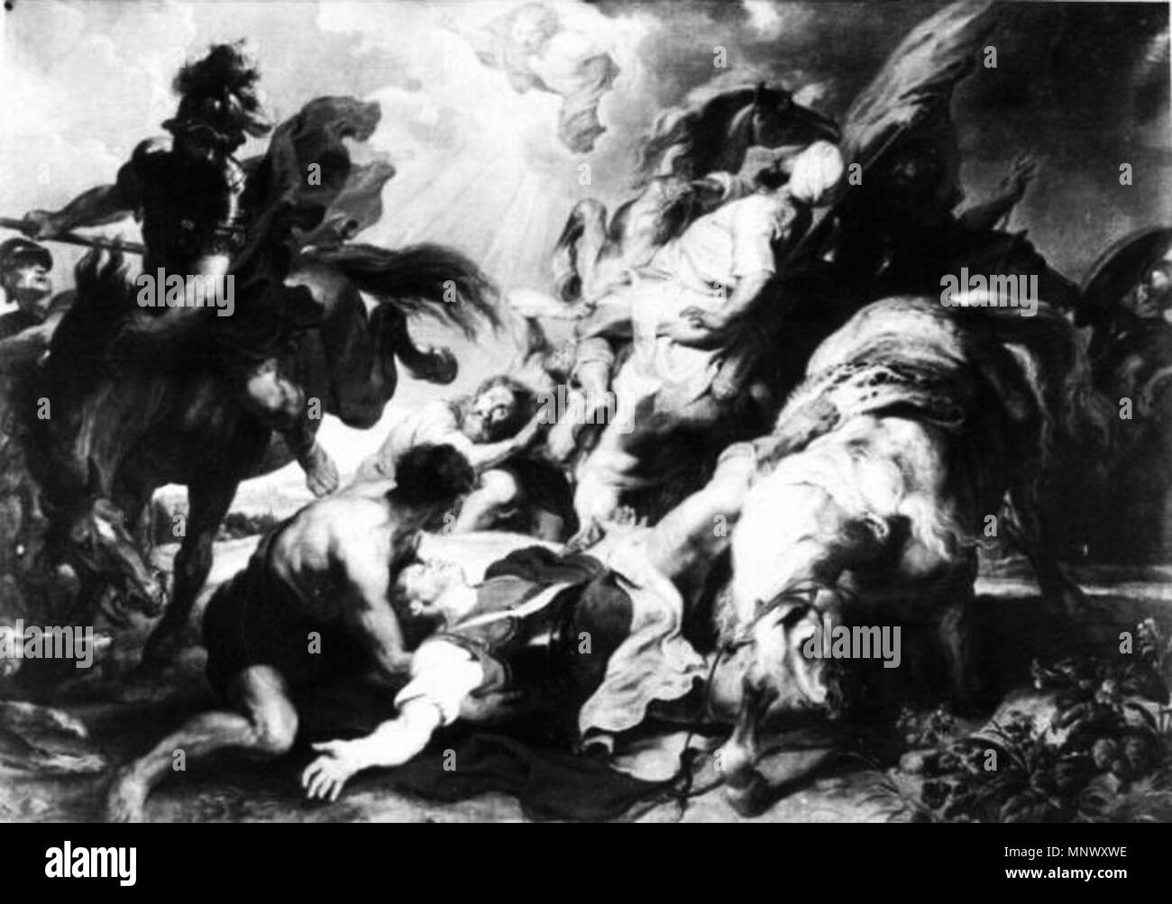 Anglais : La Conversion de Saint Paul. Polski : Nawrócenie św. Pawła. Années 1620. Rubens 1076 Conversion de Saint Paul Banque D'Images