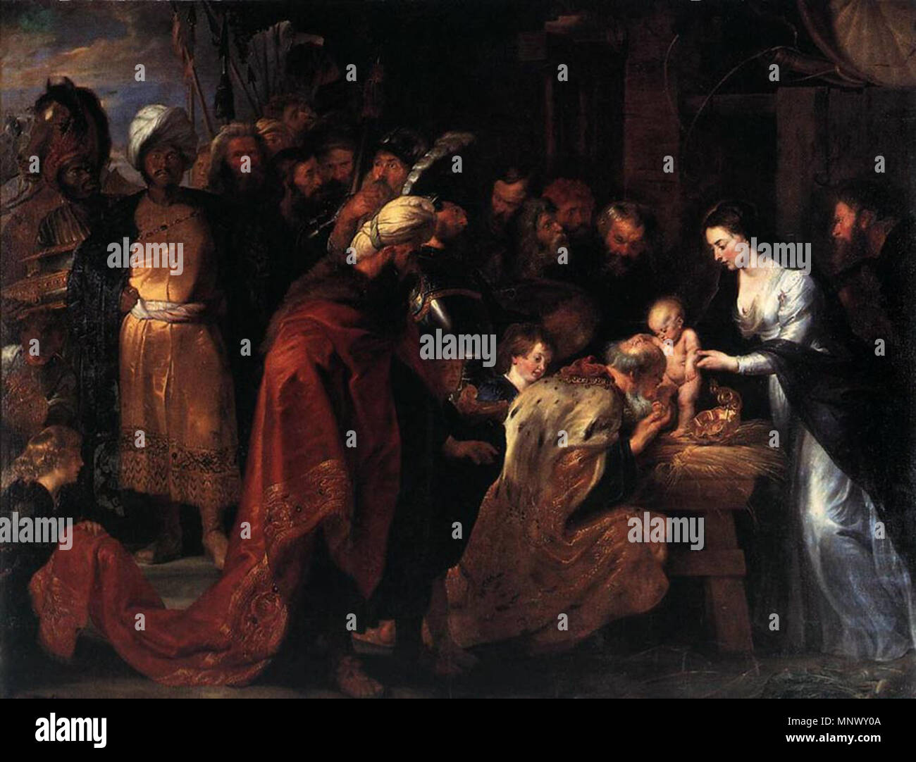 L'Adoration des Mages entre vers 1617 et vers 1618. 1076 Rubens-adoration des mages Banque D'Images
