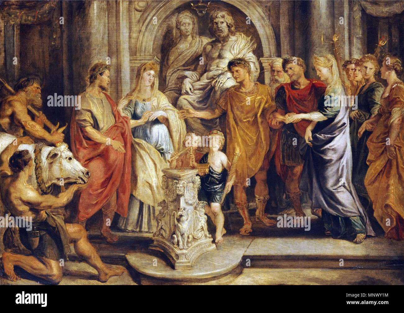 Le mariage de Constantin et Fausta et de Constantia et Licinius 1622. 1077 Peter Paul Rubens 211 Banque D'Images