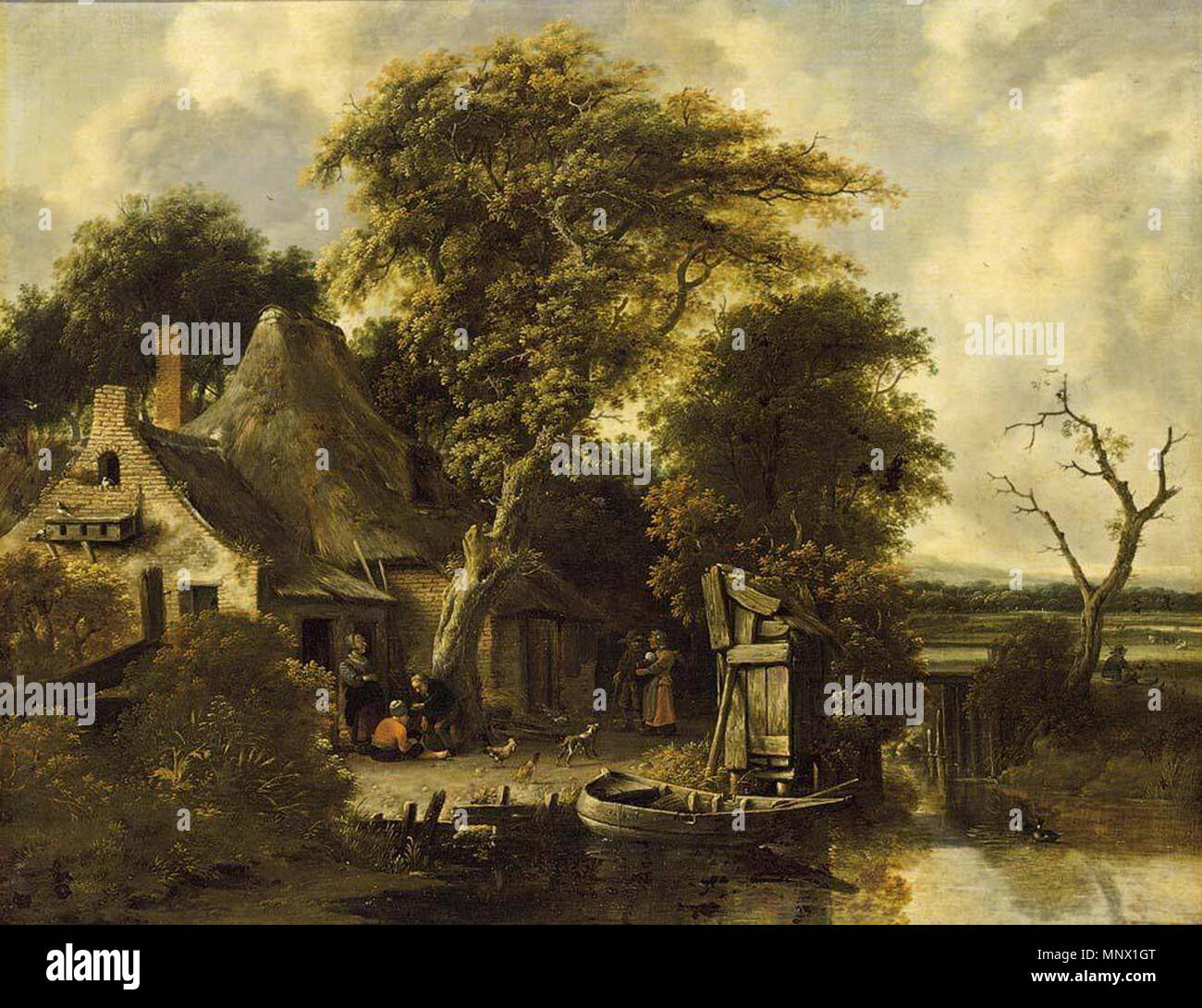 Paysage boisé deuxième moitié de 17ème siècle. 1087 Salomon Rombouts - Paysage - WGA20019 Banque D'Images