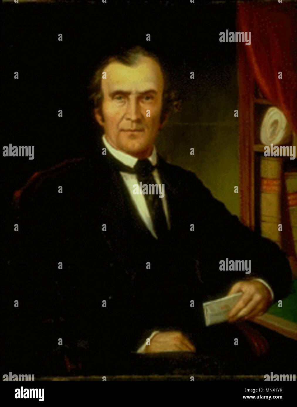 . Anglais : un portrait à l'huile de l'Indiana gouverneur Samuel plus grande (1802 - 1846). . Jacob Cox (1810-1892) 1088 Samuel Plus Grand Portrait Banque D'Images