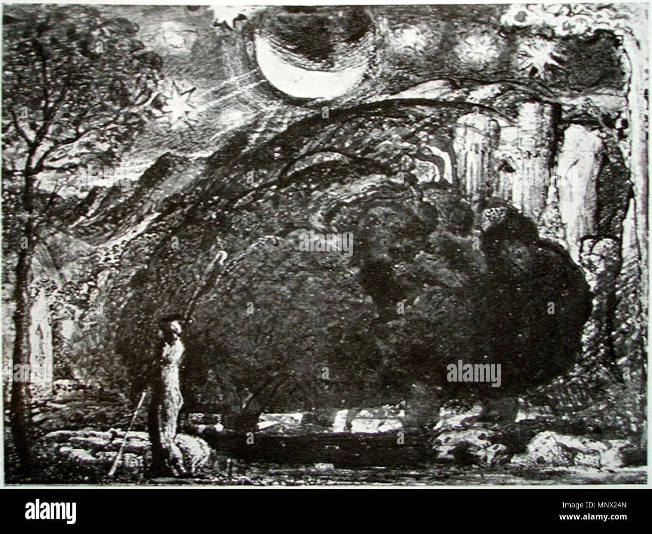 . English painter, aquafortiste, graveur et écrivain 1089 Samuelpalmer003 Banque D'Images