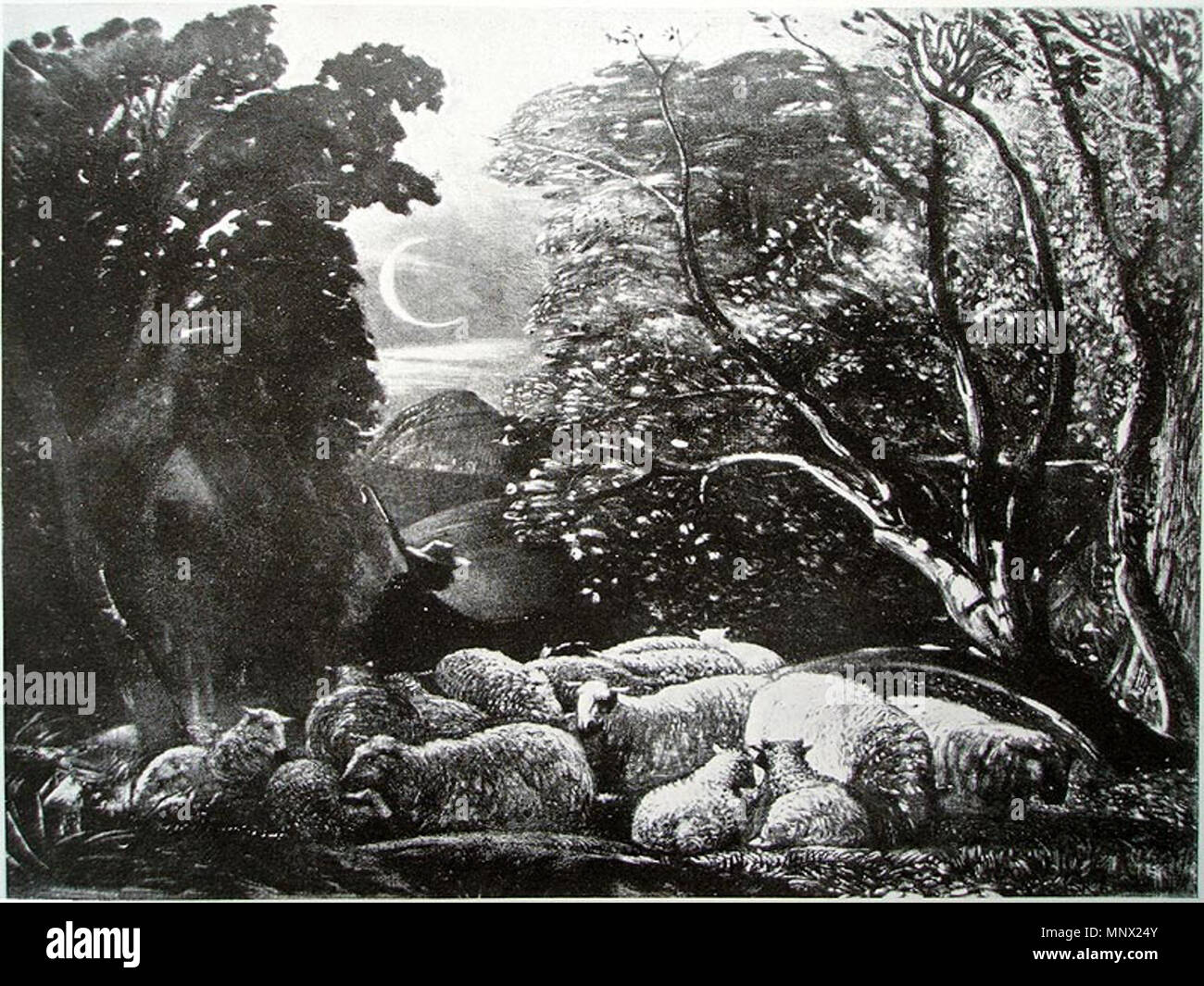 . English painter, aquafortiste, graveur et écrivain 1089 Samuelpalmer006 Banque D'Images