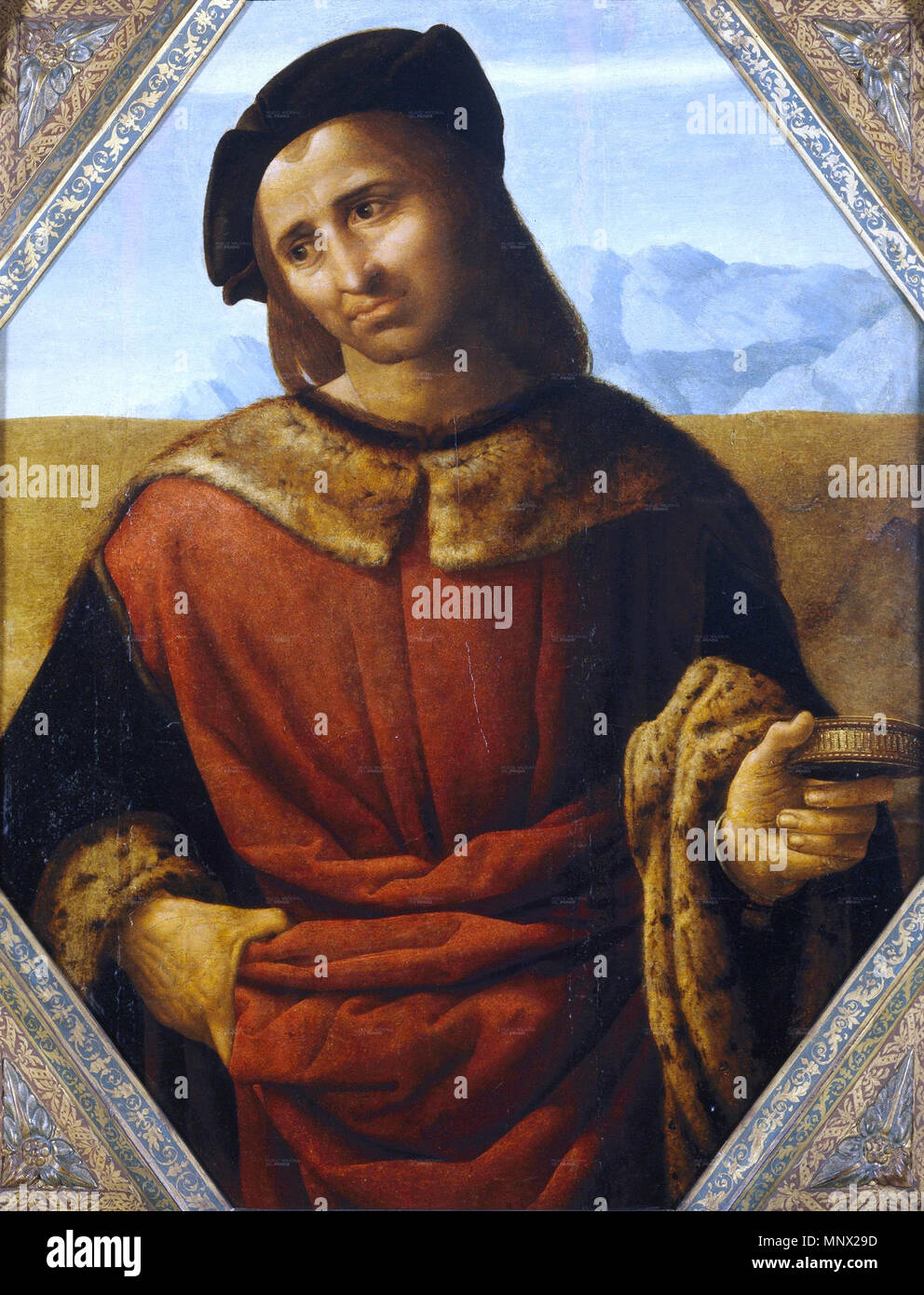 1090 San Damián Documentado entre 1505 y 1536. Tabla ochavada. 95 x 73. Museo del Prado Banque D'Images