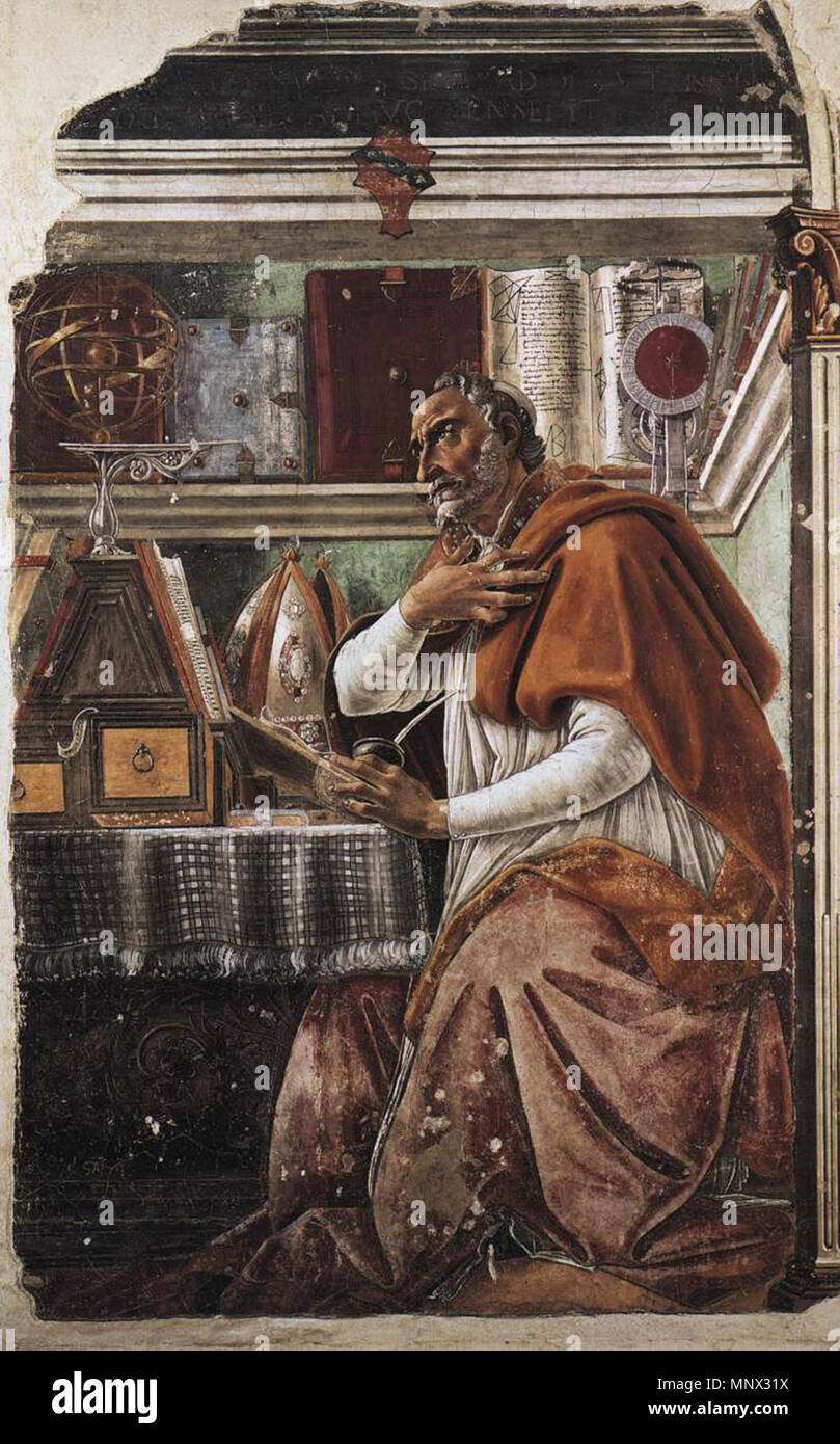St Augustine 1480. 1093 Sandro Botticelli - Saint Augustin - WGA02709 Banque D'Images