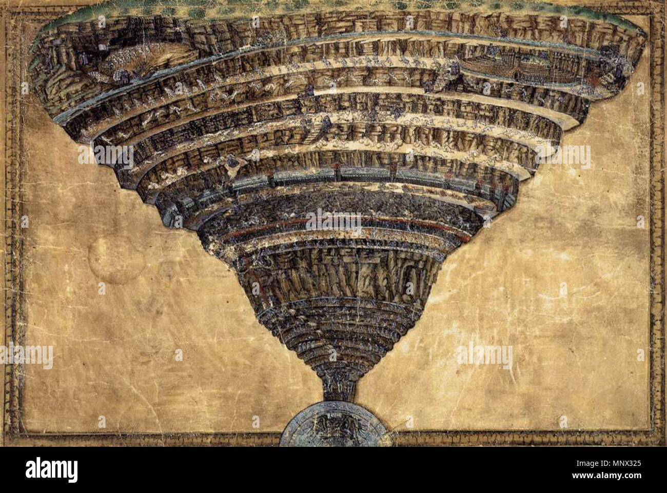 L'abîme de l'enfer 1480. 1093 Sandro Botticelli - l'abîme de l'enfer - WGA02853 Banque D'Images