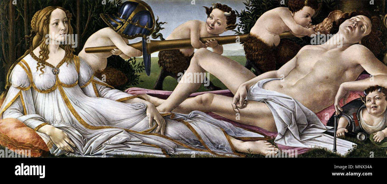 Vénus et Mars vers 1483. 1093 Sandro Botticelli - Vénus et Mars - WGA2776 Banque D'Images