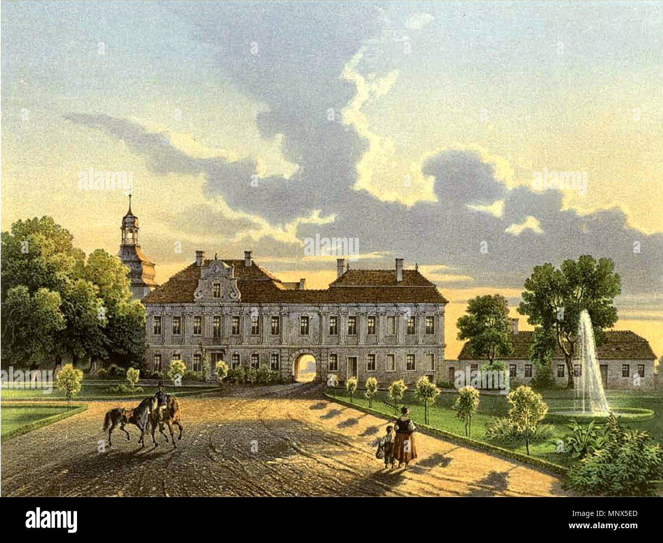 . Polski : Turawa, ul. Opolska 40 - Rafael, mur., 1728, 1751, 1760, 3 ćw XIX w., Dom Dziecka obecnie Deutsch : Haus Turawa, Kreis Oppeln, Provinz Schlesien English : Palace à Turawa . Entre 1857 et 1883. Theodor Albert, Alexander Duncker (1813-1897) 1102 Schloss Turawa Sammlung Duncker Banque D'Images