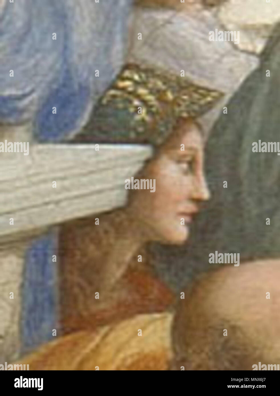 . L'École d'Athènes Fresco, largeur à la base 770 cm Stanza della Segnatura, Palazzi Pontifici, Cité du Vatican . 1509. Voir le fichier ou la catégorie 1107 Scuola di atene 14 Banque D'Images