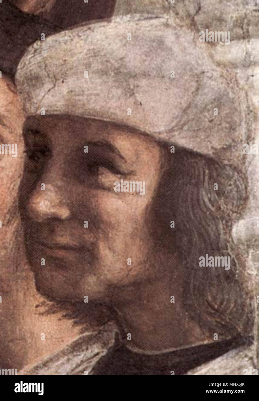. L'École d'Athènes Fresco, largeur à la base 770 cm Stanza della Segnatura, Palazzi Pontifici, Cité du Vatican . 1509. Voir le fichier ou la catégorie 1107 Scuola di atene 26 Banque D'Images