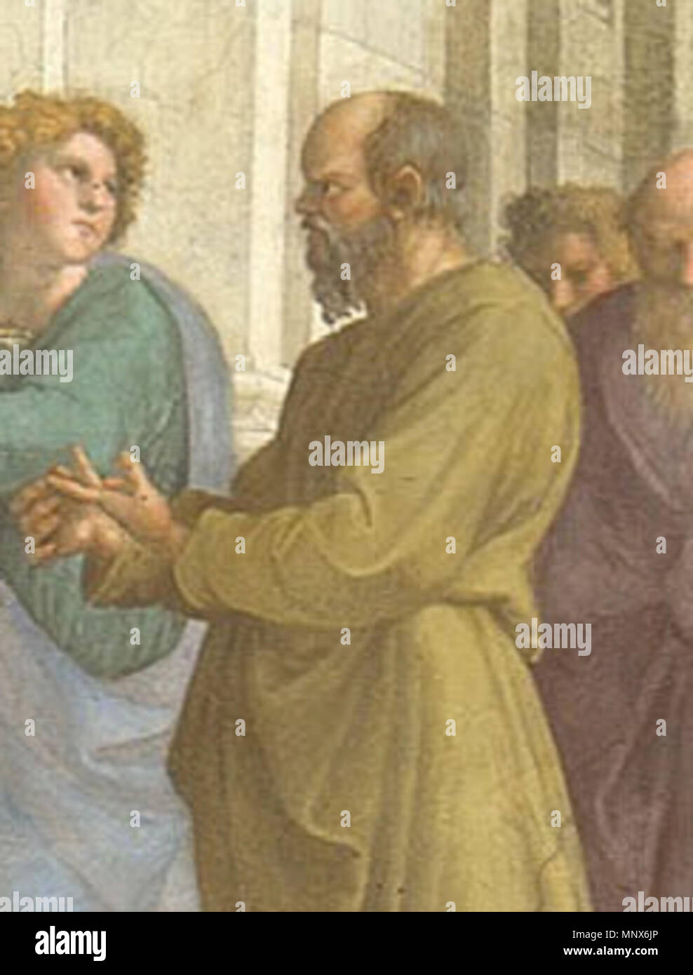. L'École d'Athènes Fresco, largeur à la base 770 cm Stanza della Segnatura, Palazzi Pontifici, Cité du Vatican . 1509. Voir le fichier ou la catégorie 1107 Scuola di atene 20 Banque D'Images