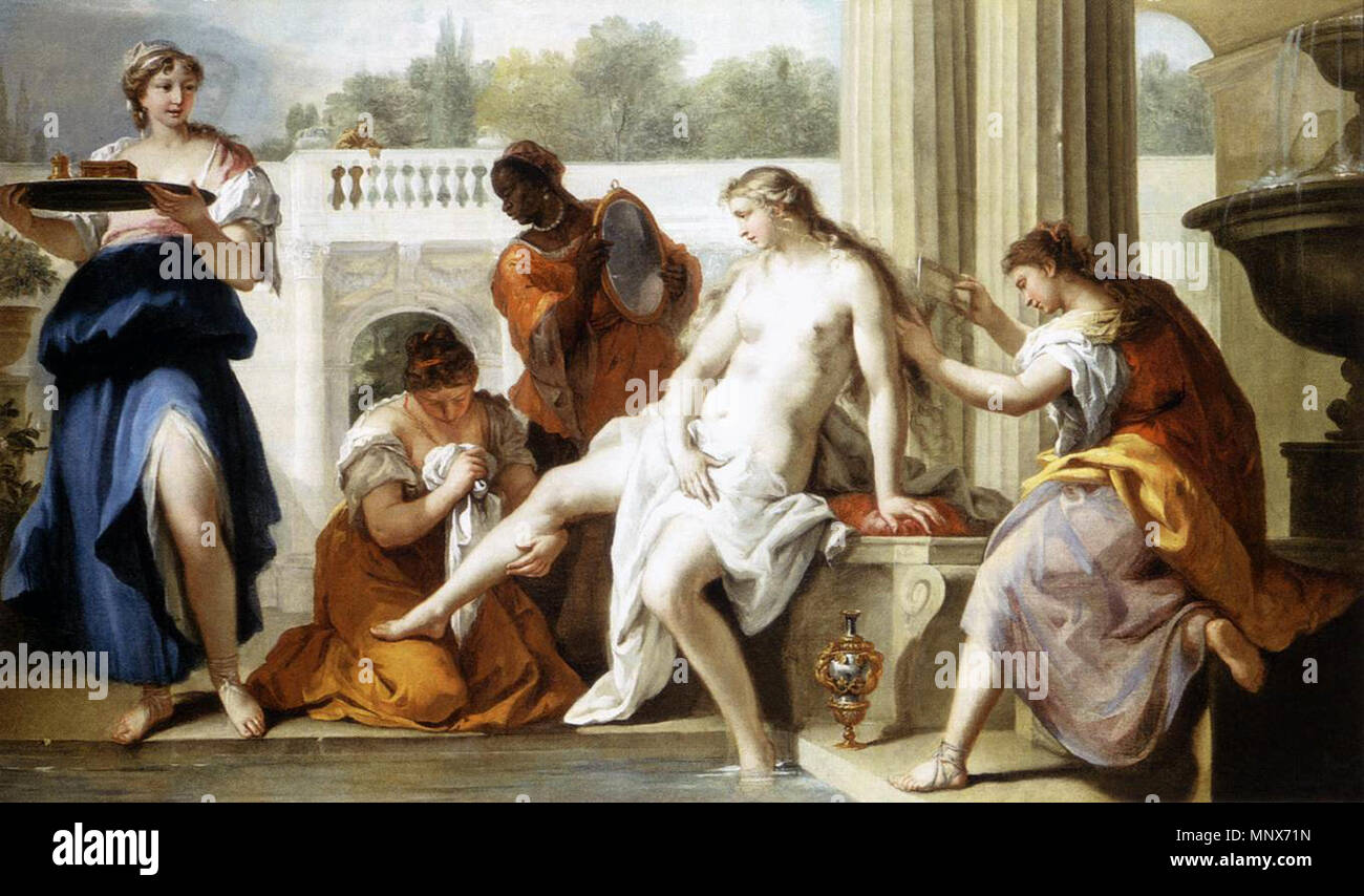 Bethsabée au bain 1720s. 1108 Sebastiano Ricci - Bethsabée au bain - WGA19430 Banque D'Images