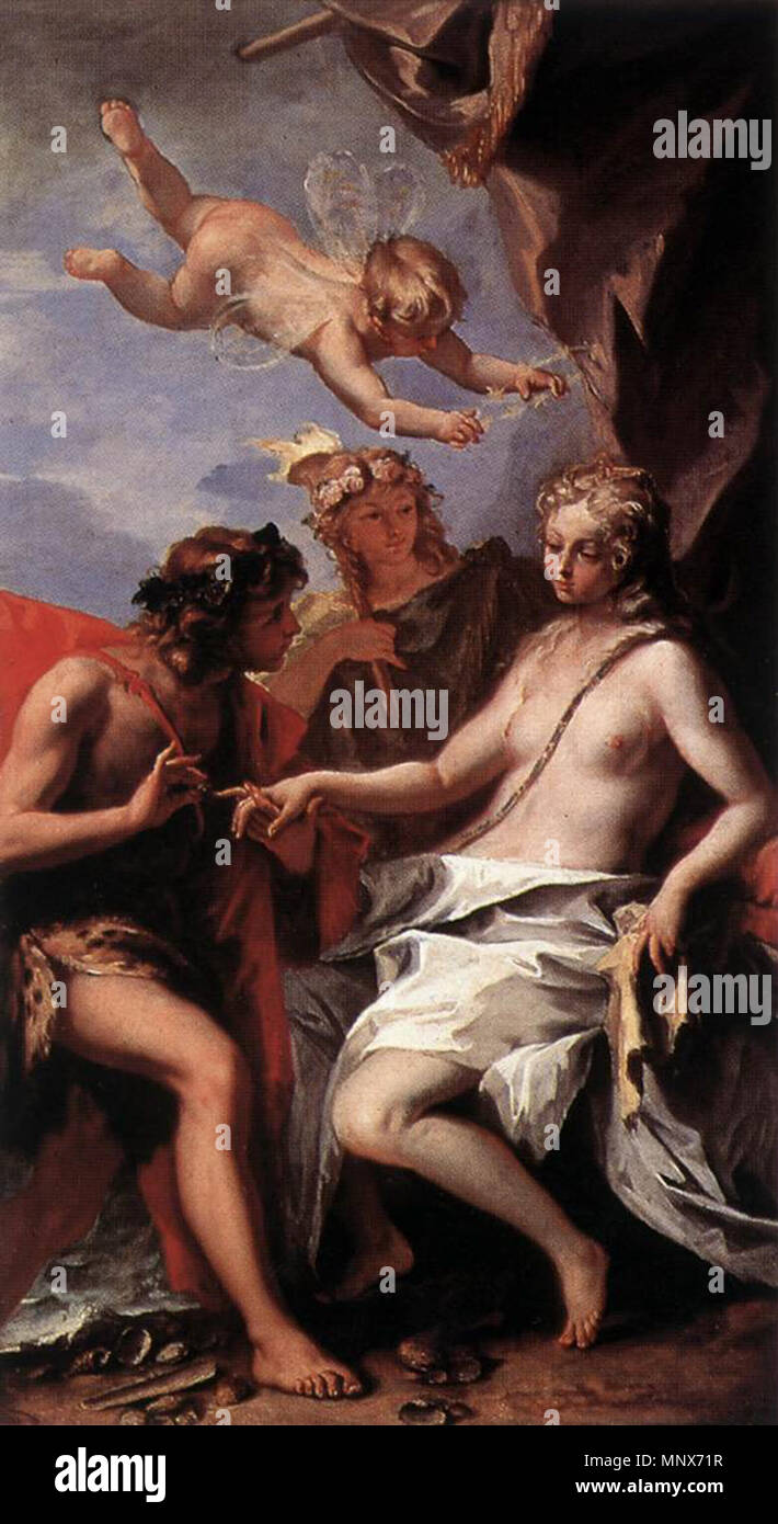 Bacchus et Ariane vers 1713. 1108 Sebastiano Ricci - Bacchus et Ariane - WGA19434 Banque D'Images