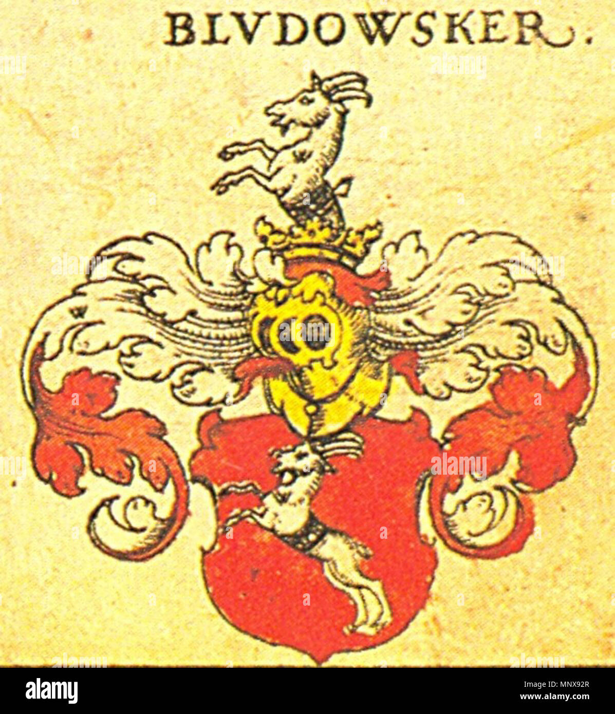 . Deutsch : Johann Siebmacher : Nouveau Wappenbuch eingescannt aus : Horst Appuhn (Hrsg.), Johann Siebmachers Wappenbuch. Die bibliophilen Taschenbücher, 538 2. verbe. Aufl , Dortmund 1989 Freiherren und Herren Blatt 29 Polski : Herb Bludowskich herbu Kozioł . 8 décembre 2011, 13:29 (UTC). Siebmacher029.jpg : Johann Siebmacher (1561-) noms alternatifs Johann Ambrosius Siebmacher, Johann Sibmacher, Johann Librairie Ancienne Denis Description peintre allemand, aquafortiste et graveur Date de naissance/décès vers 1561 23 mars 1611 / 1611 Lieu de naissance/décès de Nuremberg Nuremberg contrôle d'autorité : Q74965 VIAF : 56733 Banque D'Images