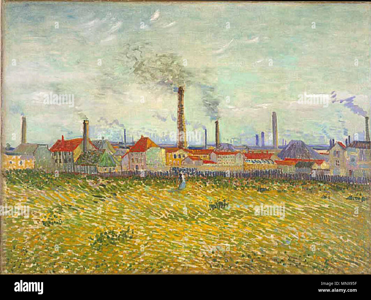 1222 Vincent van Gogh - Usines à Asnières, vu depuis le quai de Clichy Banque D'Images
