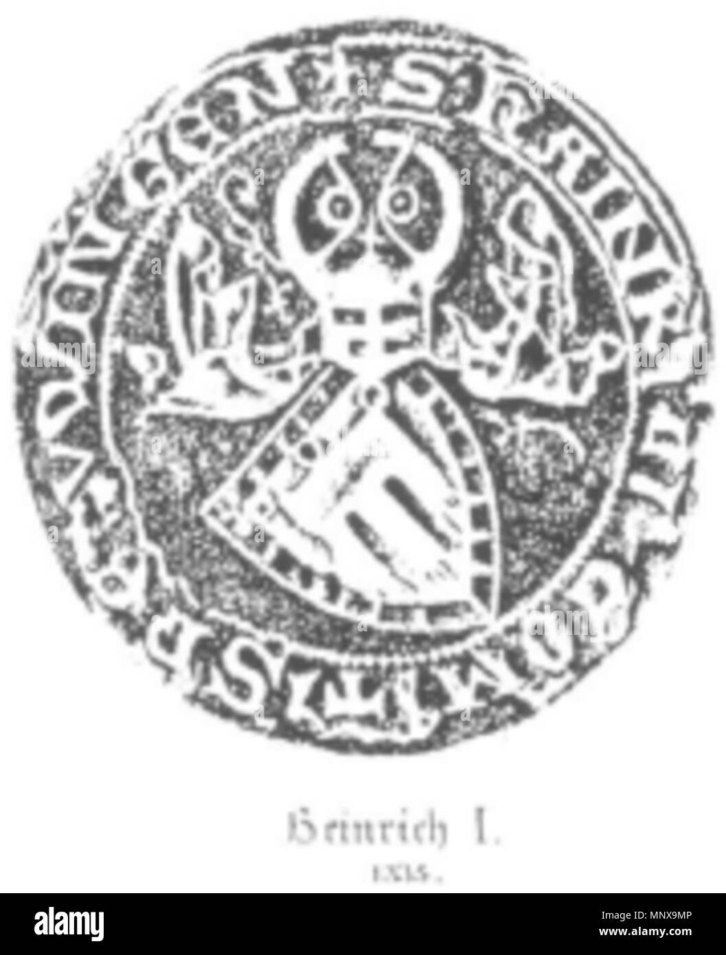 1119 Siegel des Pfalzgrafen Heinrich I. von Tübingen Banque D'Images