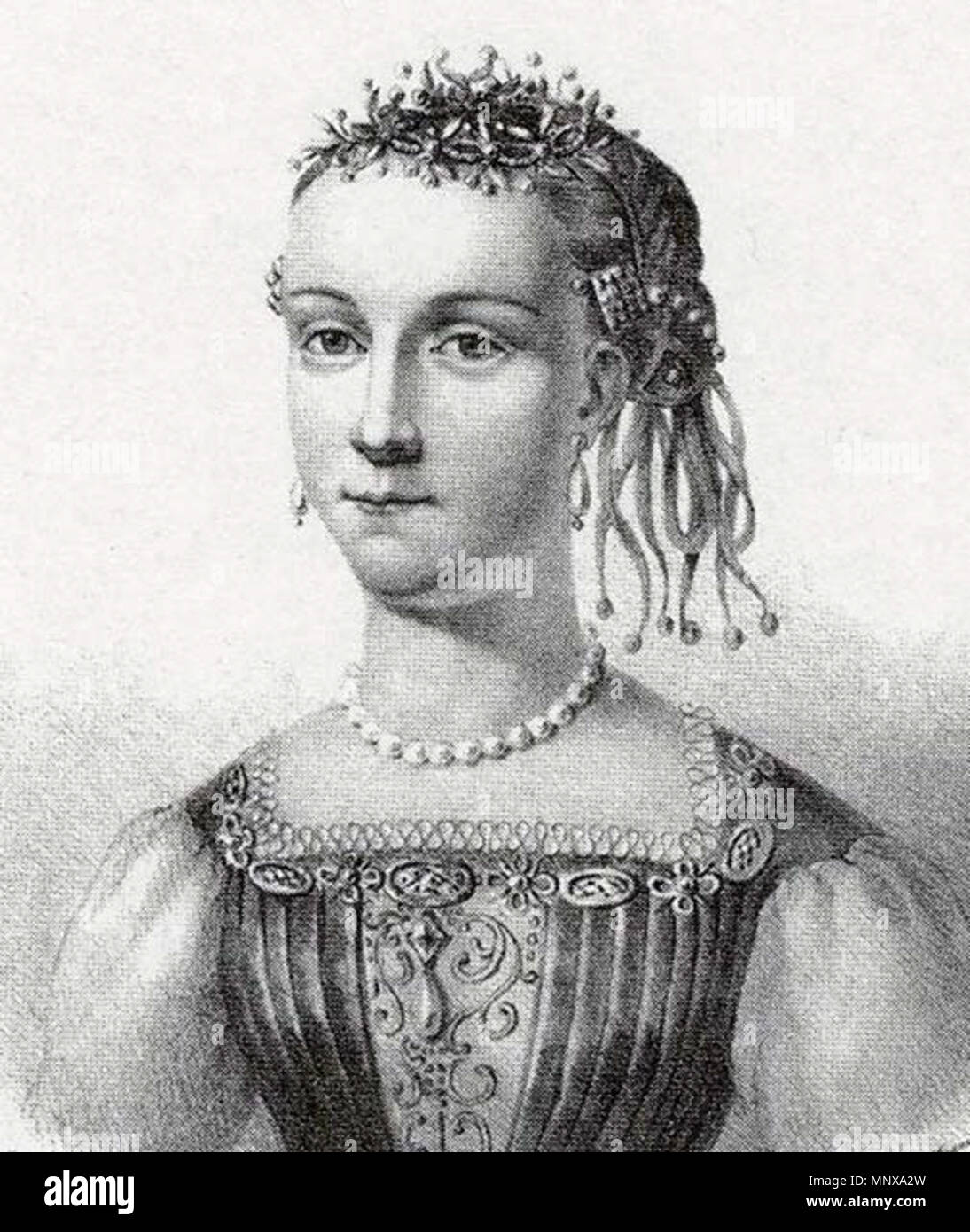 . Anglais : Sigrid Princesse de Suède (1566-1633), fille du roi Eric XIV . vers 1880 (à partir de travaux antérieurs). J. S. Salmson 1120 Sigrid de Suède c 1880 par J. S. Salmson Banque D'Images