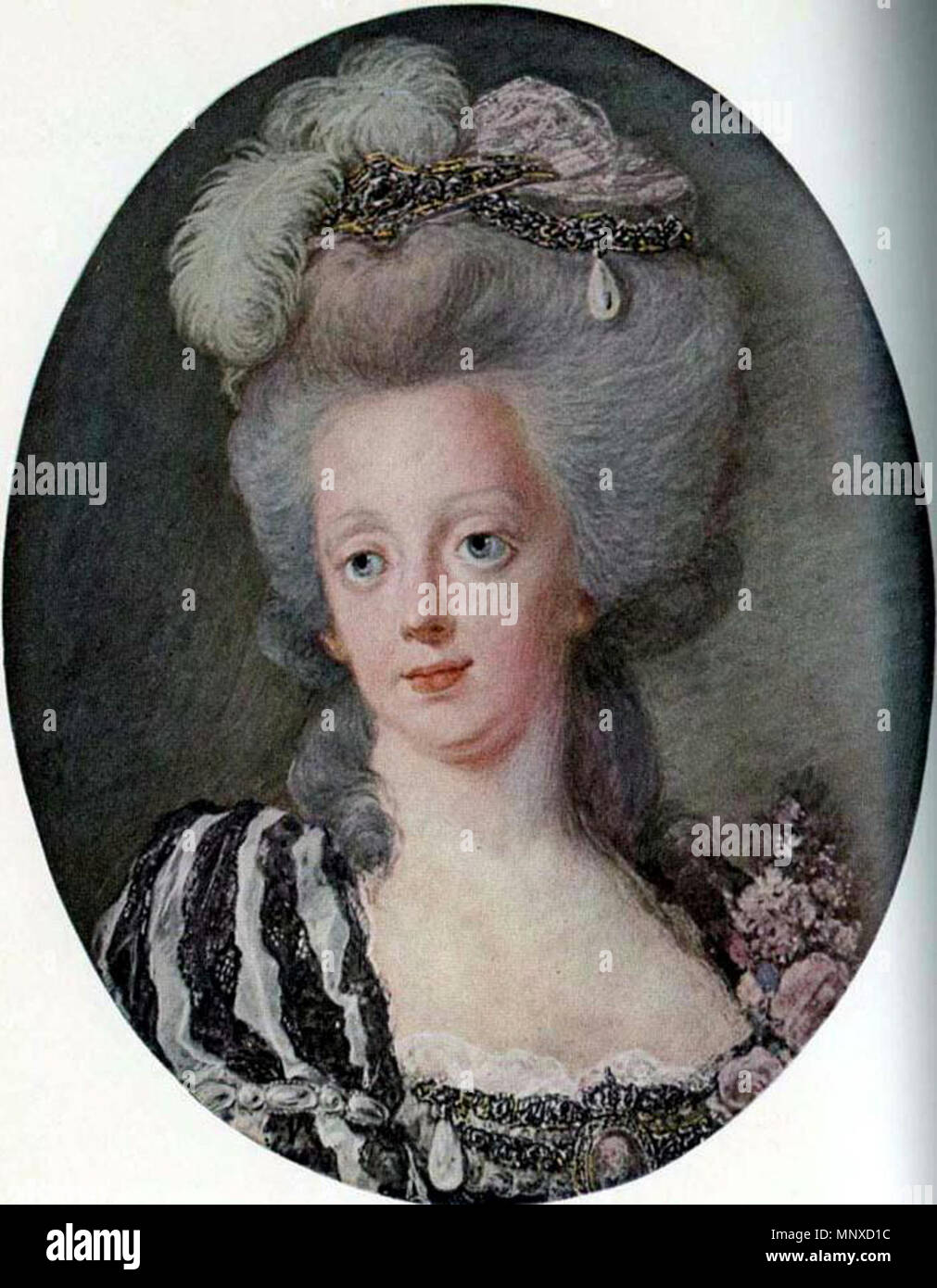 . Portrait de la Reine Sophie Madeleine de Suède (1746-1813) circa 1792 .. Madeleine de Suède 1133 Sophia c 1792 Par Niclas Lafrensen Banque D'Images