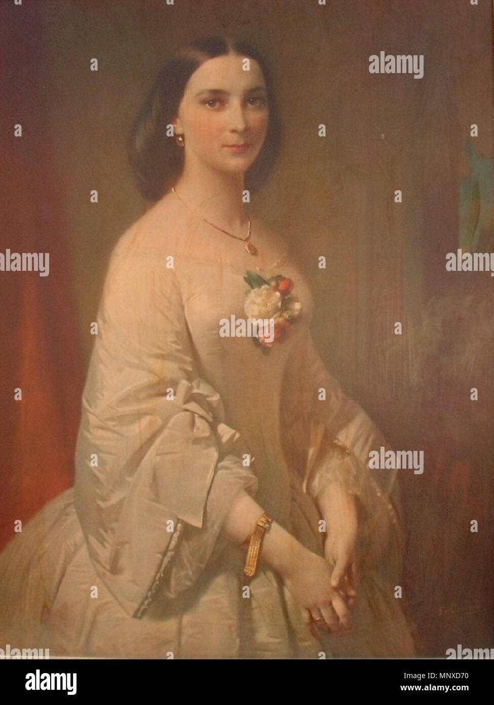 . Anglais : Southern Belle, lithographie d'après une peinture par Erich Correns . vers 1850. Erich Correns (1821-1877), peintre et lithographe allemand Description Date de naissance/décès 3 Mars 1821 14 juin 1877 Lieu de naissance/décès Cologne Munich contrôle d'autorité : Q98721 : 72151645 VIAF ULAN : 500132424 GND : 11668125X RKD : 3445171134 Southern Belle-correns Banque D'Images