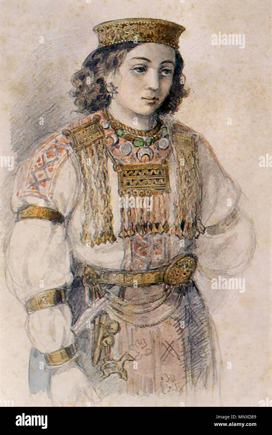 Spalenie zwłok wodza Rusów 1134 Banque D'Images