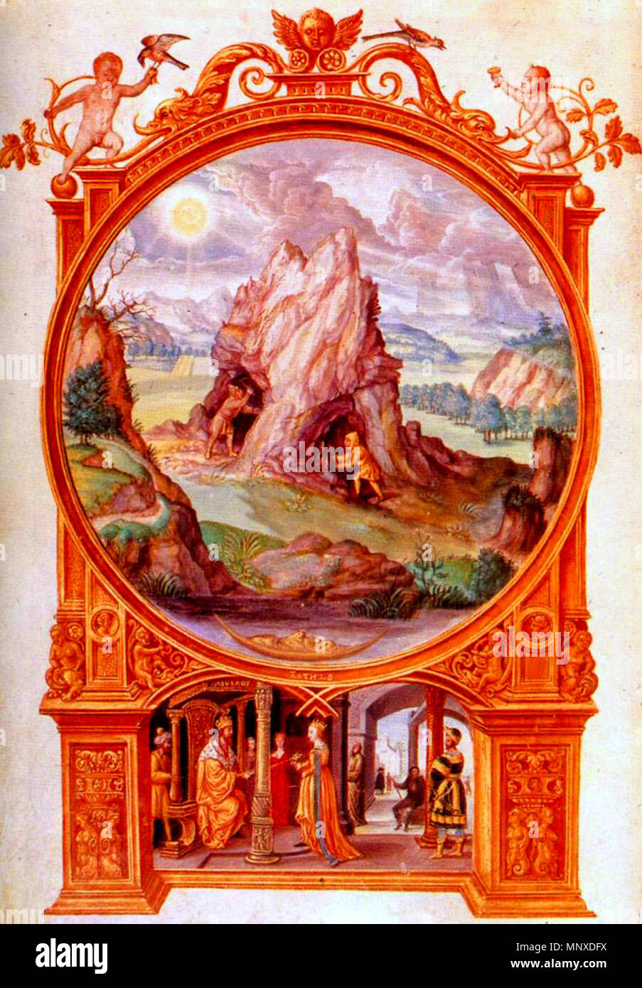 . Ce fichier n'a pas de description, et peut être n'ont pas d'autres informations. Veuillez fournir une description explicite de ce fichier. . Entre 1532 et 1535. Splendor Solis 1135 Splendor Solis 05 mineurs excavating hill Banque D'Images