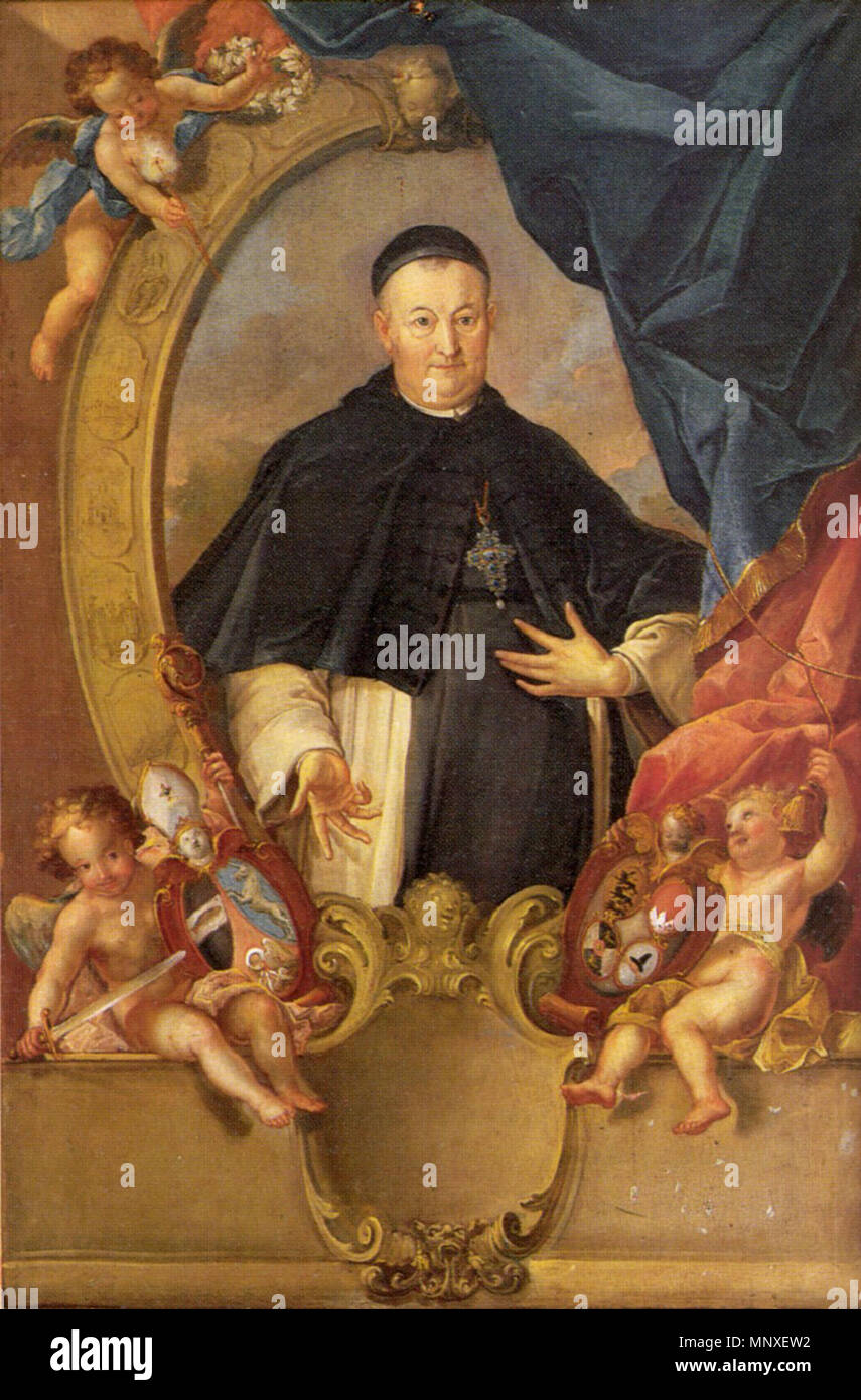 . Franz Carl Stauder : Abbé Stephan Jung (1698-1725) de Salem, 18e siècle portrait . Entre 1698 et 1714. Franz Carl Stauder (1660/1664-1714) 1141 Stauder AbtJung Banque D'Images