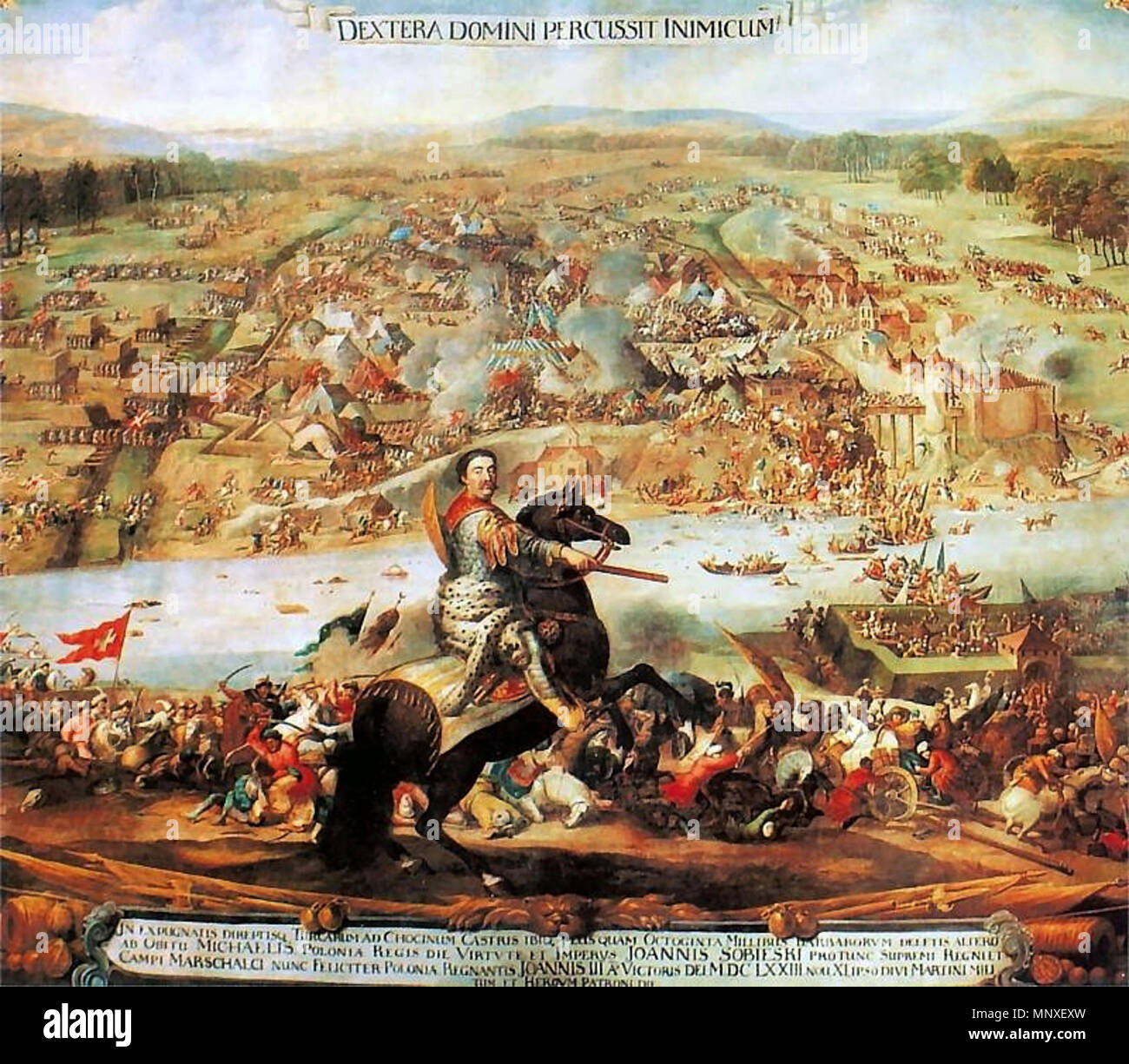 Anglais : Bataille de Khotin (1673). Polski : Bitwa pod Chocimiem (1673).  1674-1679. 1141 Chocimiem Stech Kessel Bitwa pod Photo Stock - Alamy