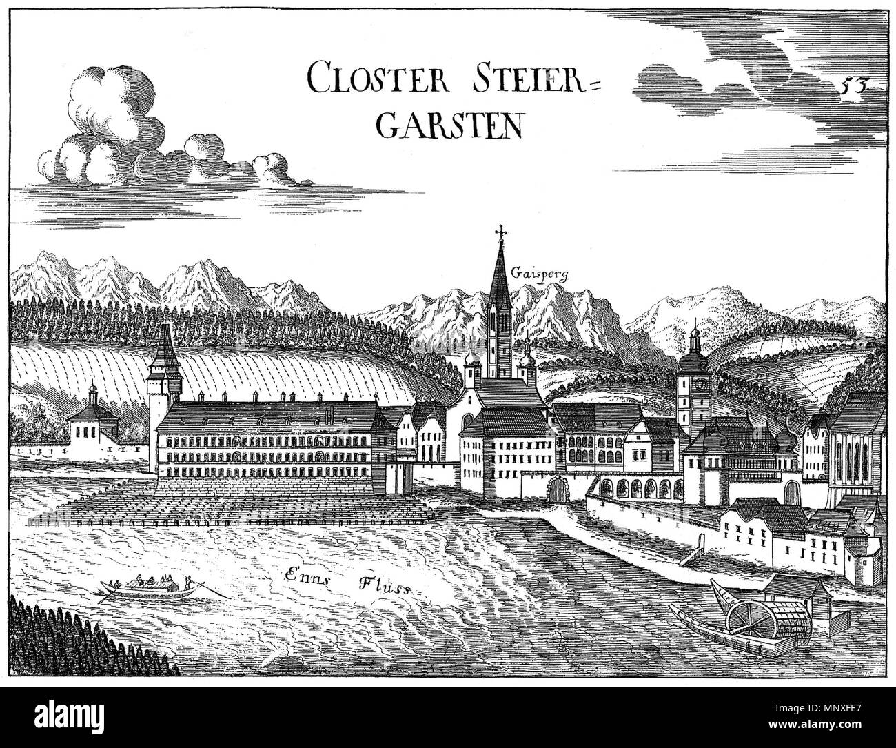 . Deutsch : Closter. Steier-Garsten Ansicht von Stift Garsten aus der Topographia superioris Austriae modernae, 1674 53 Tafel . erschienen. Georg Matthäus Vischer (1628-1696) Noms alternatifs Georg Mathias Vischer cartographe et graveur autrichien Description Date de naissance/décès 22 Avril 1628 13 décembre 1696 Lieu de naissance/décès Wenns (Tirol, Tyrol du Sud) Linz contrôle d'autorité : Q86223 : 2771891 VIAF ISNI : 0000 0000 6659 9395 ULAN : 500091493 35852058 NLA : GND : 1187686461144 Stift Garsten (Vischer) Banque D'Images