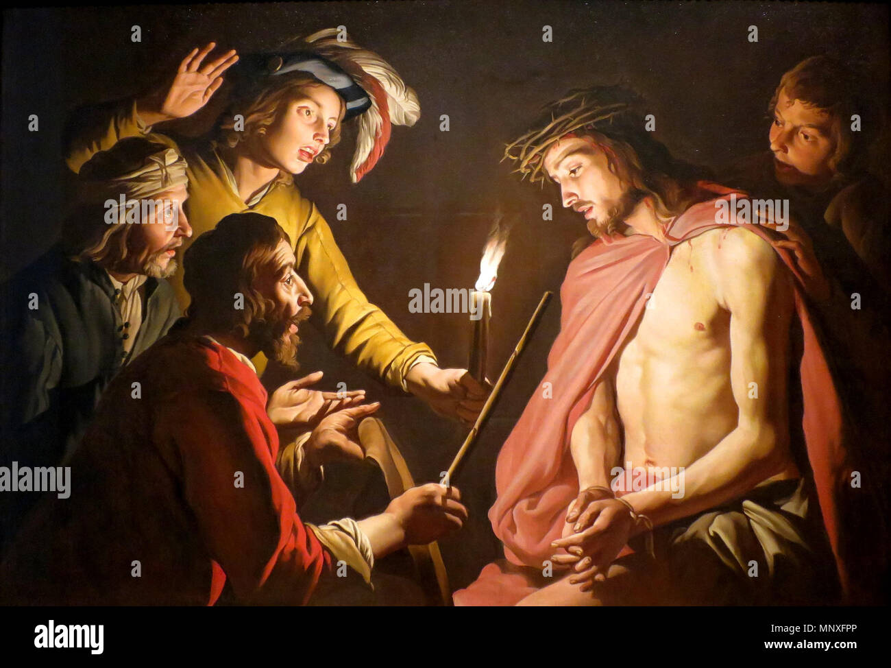 Le Christ couronné d'Épines entre vers 1633 et vers 1639. 1145 Stom, Matthias - Le Christ couronné d'Épines - ch. 1633-1639 Banque D'Images