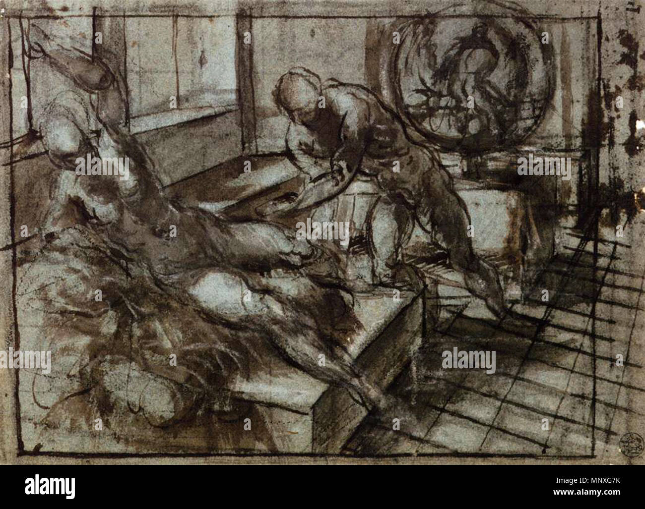 Anglais : Vénus, Mars, et Vulcan circa 1551. 1148 Studio par Vulcano e Venere Banque D'Images