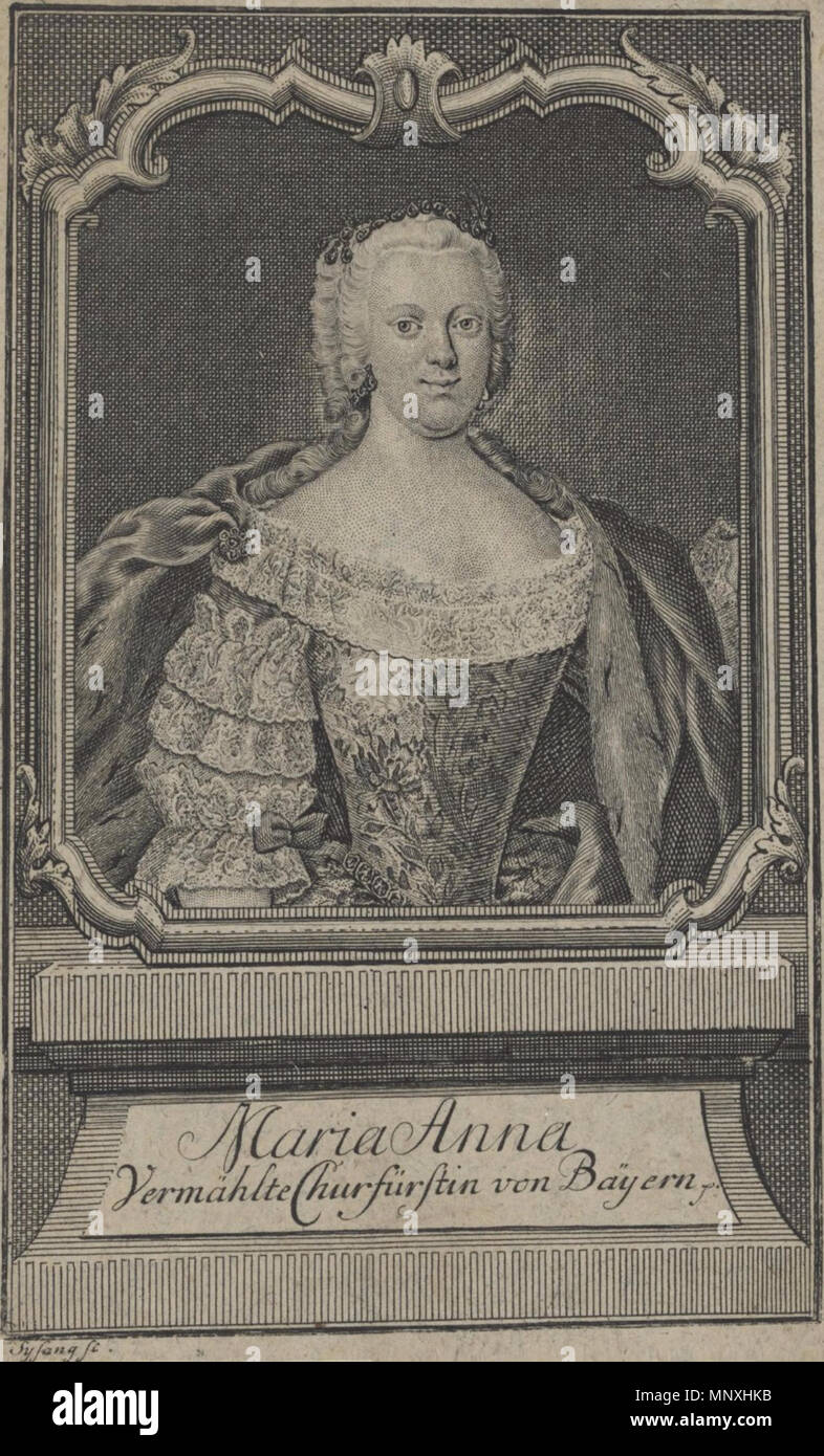 . Anglais : Maria Anna Sophia de Saxe (1728-1797), électrice de Bavière . circa 1747-1757. 1155 Sysang - Maria Anna, l'électrice de Bavière Banque D'Images