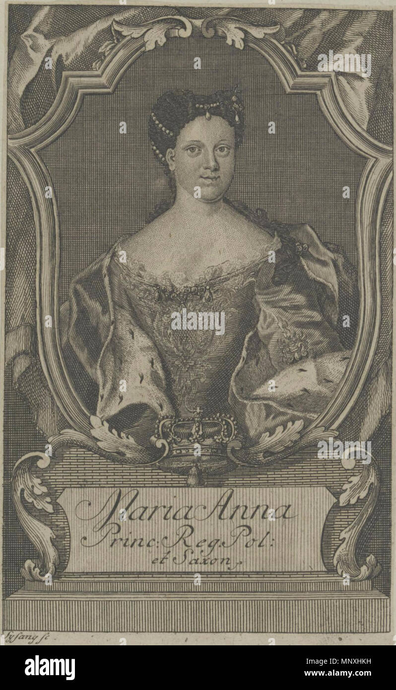 . Anglais : Maria Anna Sophia de Saxe (1728-1797), électrice de Bavière . circa 1745. 1155 Sysang - Maria Anna, princesse de Pologne Banque D'Images