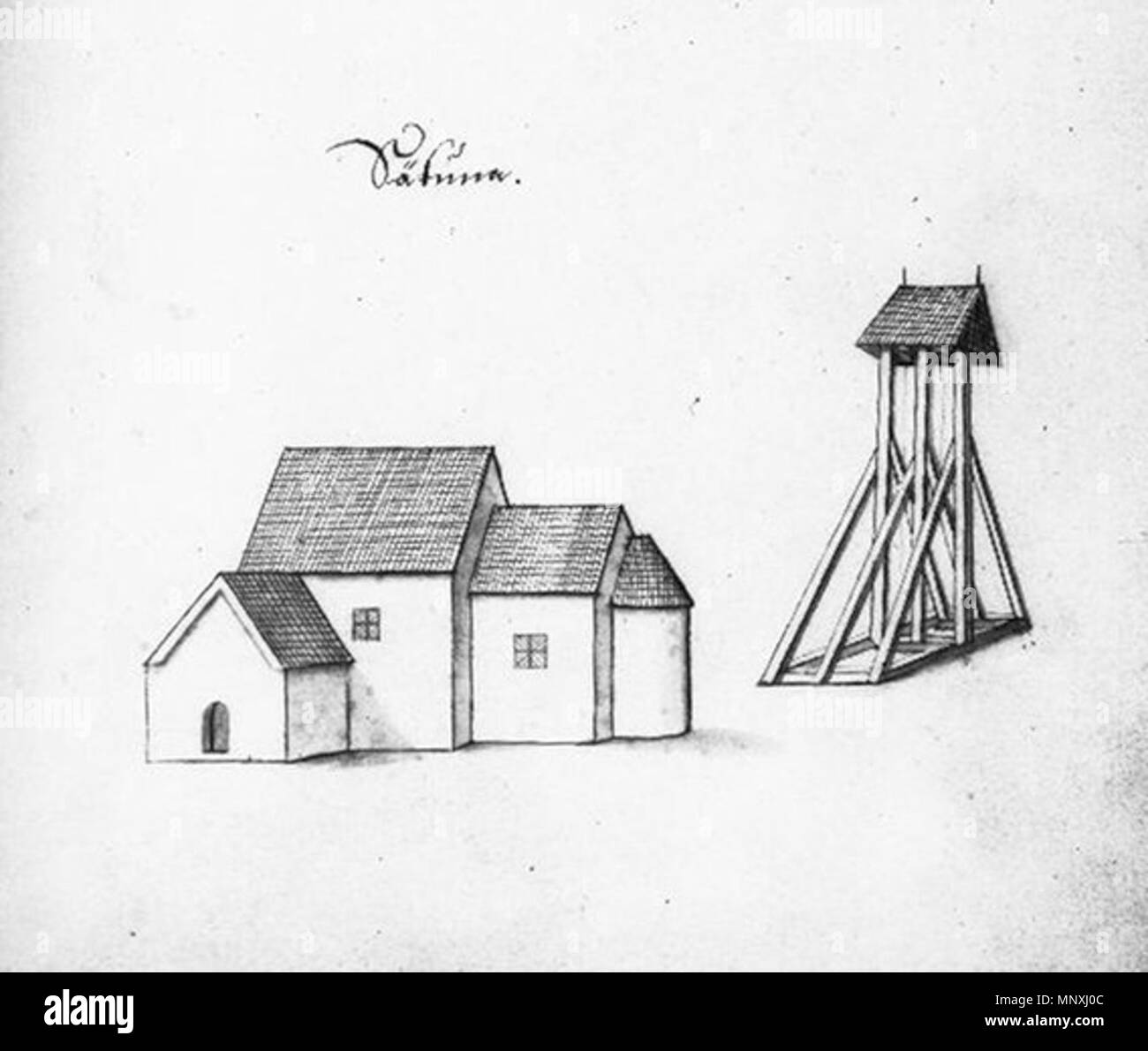 1156 Sätuna gamla kyrka Broddetorp Banque D'Images