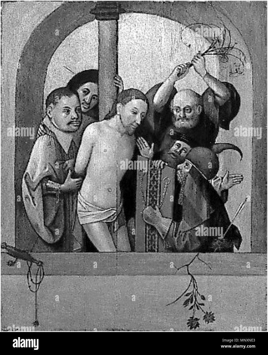 La flagellation du Christ vers 1570. 1173 La flagellation du Christ (disciple de Jérôme Bosch) Banque D'Images La flagellation du Christ vers 1570. 1173 La flagellation du Christ (disciple de Jérôme Bosch) Banque D'Images