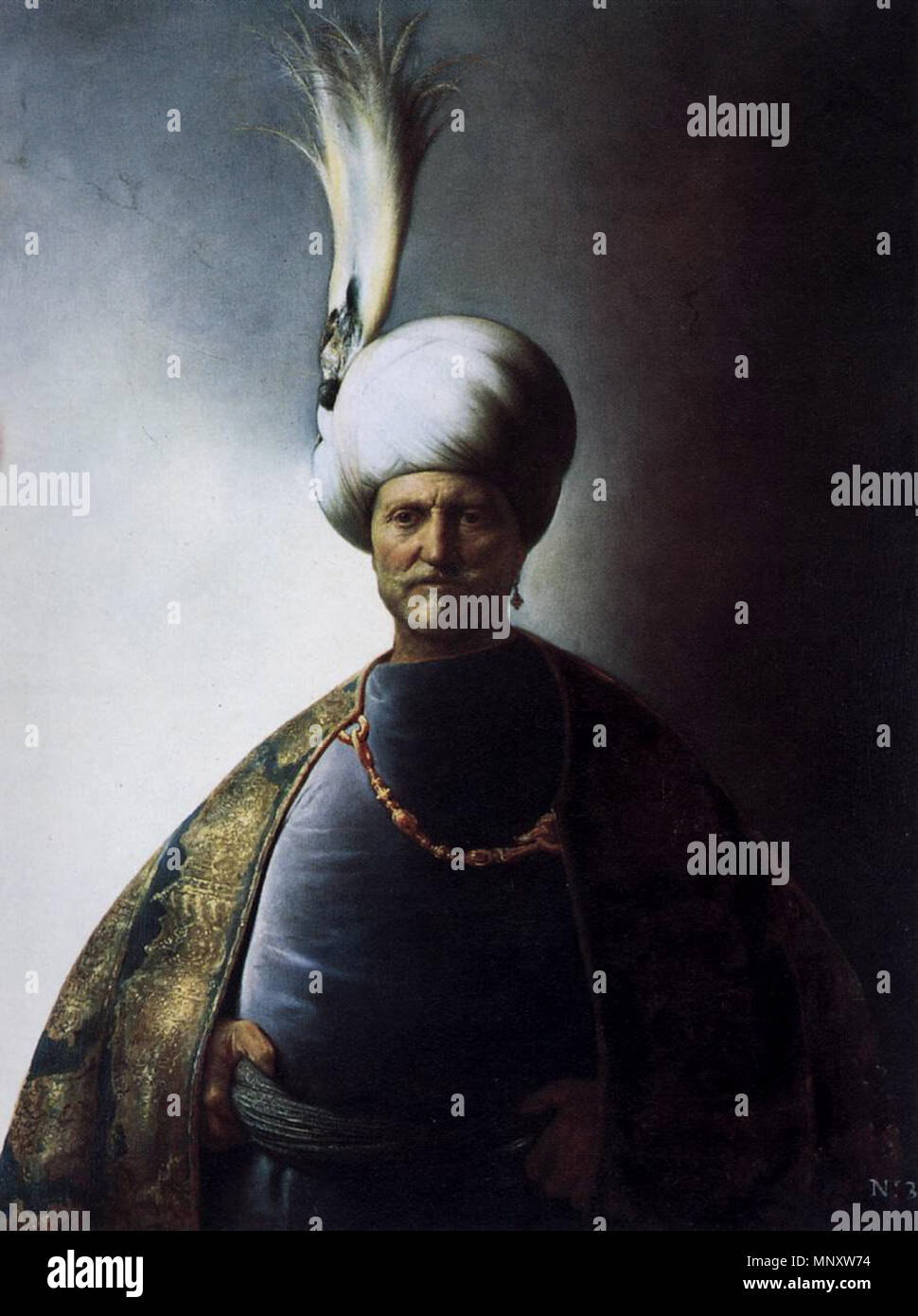 . Anglais : Vieil homme en costume oriental . circa 1628-1630. Jan Lievens (1607-1674) Noms alternatifs Jan Lievensz., Jan Livens, Lyvius Lyvyus Jan, Jan Description peintre, dessinateur et peintre d'ornement Date de naissance/décès 24 Octobre 1607 8 juin 1674 (enterré) Lieu de naissance/décès Leiden Leiden Amsterdam lieu de travail (1615-1617), Amsterdam (1617-1621), Leiden (1629-1631), Londres (1632-1634), Anvers (1635-1644), Leiden (1629), Amsterdam (1644-1669), La Haye (1654-1658, 1670-1671), Leiden (1671-1672), Amsterdam (1672-1674) contrôle d'autorité : Q430783 : VIAF ISN 10120032 Banque D'Images